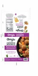 Meatballs by Amylu Roasted Garlic with Fontina Parmesan & Pecorino Romano Cheese Chicken Meatballs, 23 oz