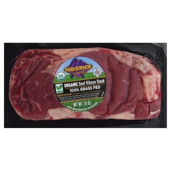 slide 1 of 5, Maverick Ranch Beef, Organic, Ribeye Steak, 1 ct