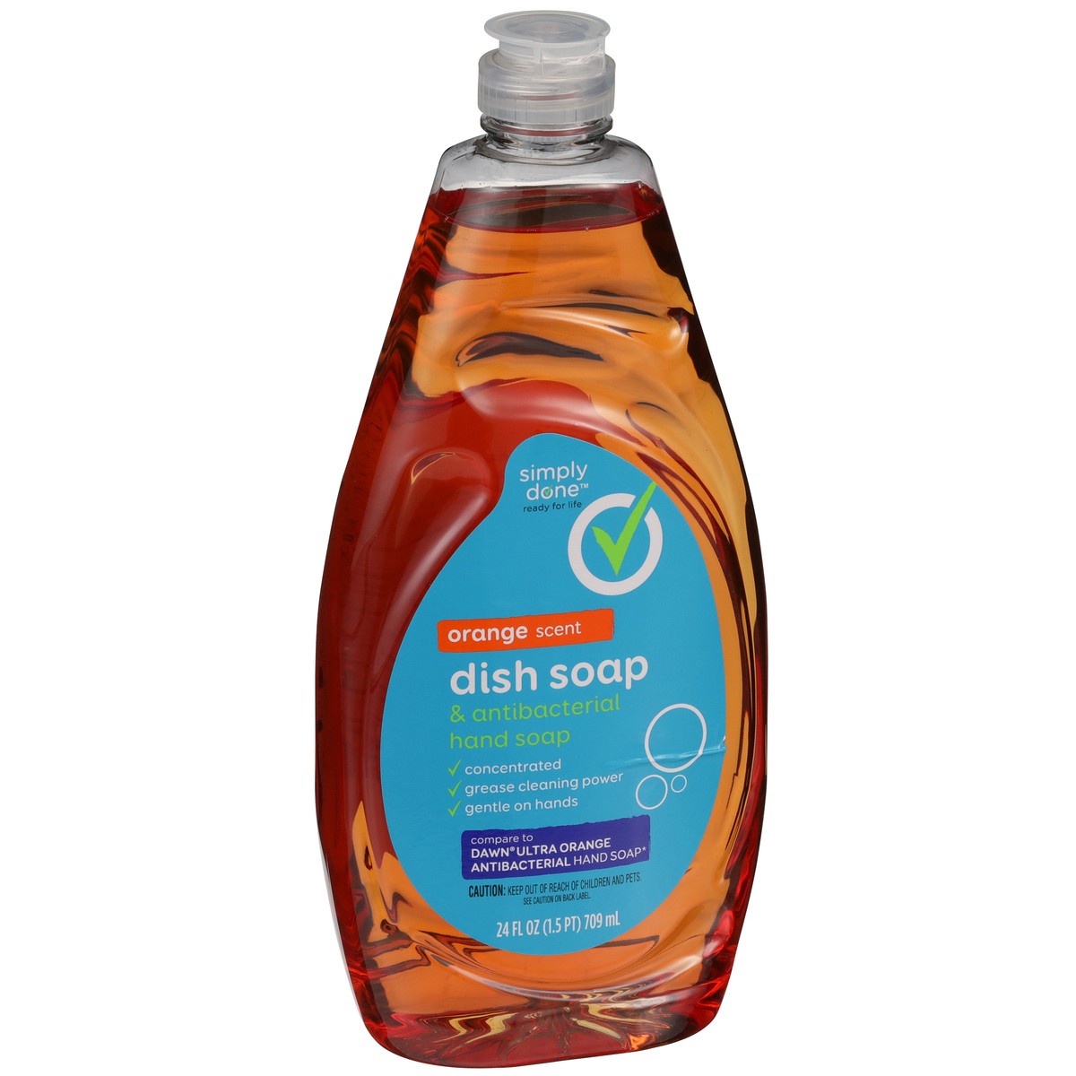 slide 3 of 11, Simply Done Dish & Antibacterial Hand Soap, Orange, 24 fl oz