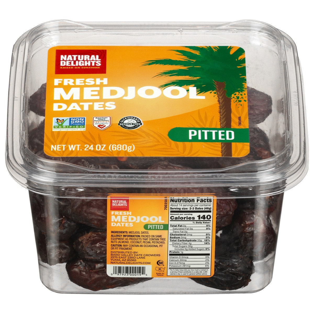 slide 1 of 1, Bard Valley Natural Delights Pitted Fresh Medjool Dates, 1 ct