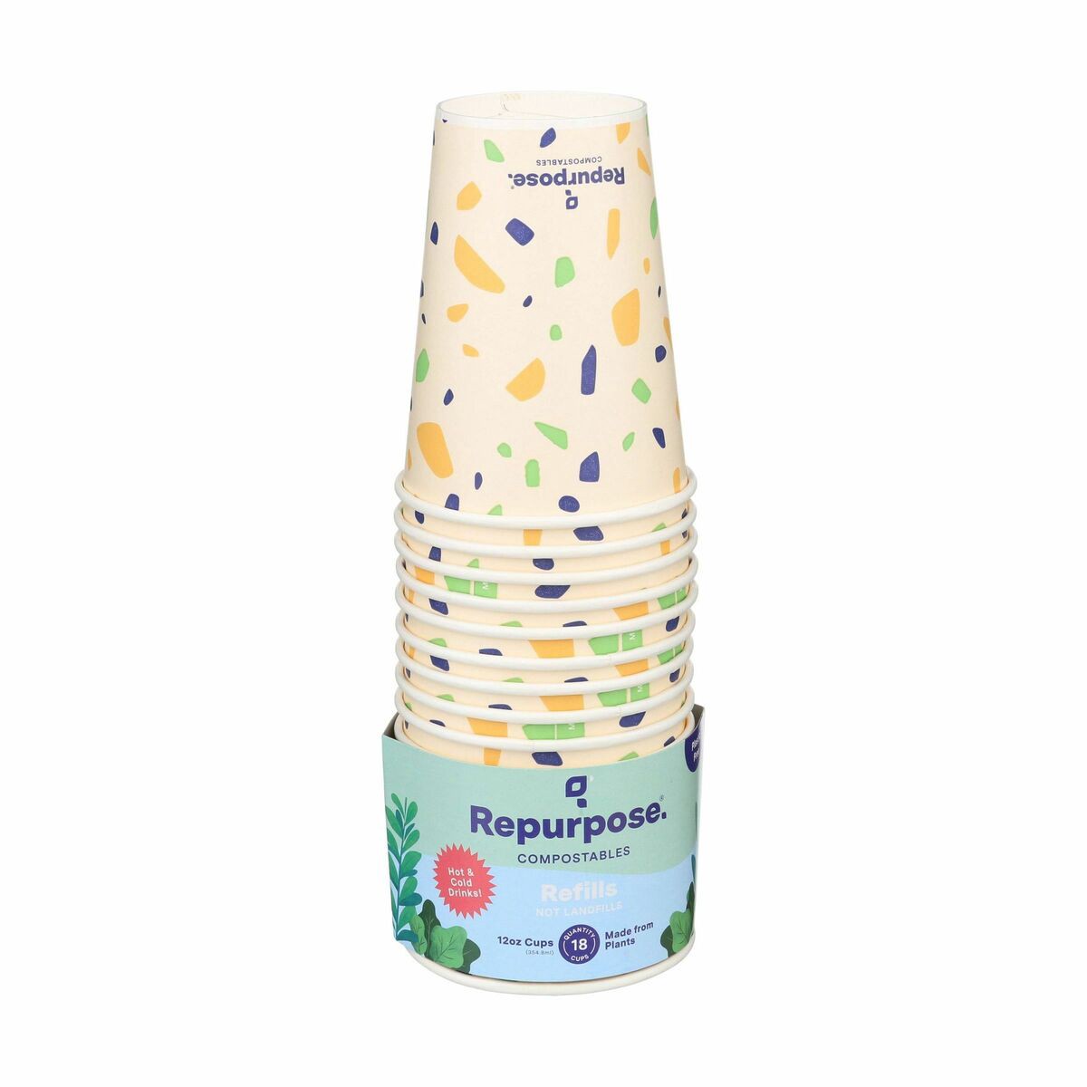 slide 7 of 9, Repurpose Cups, Refills, 12 Ounce, 18 ct