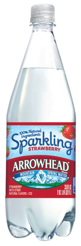 slide 1 of 1, Arrowhead Strawberry Sparkling Water - 1 liter, 1 liter