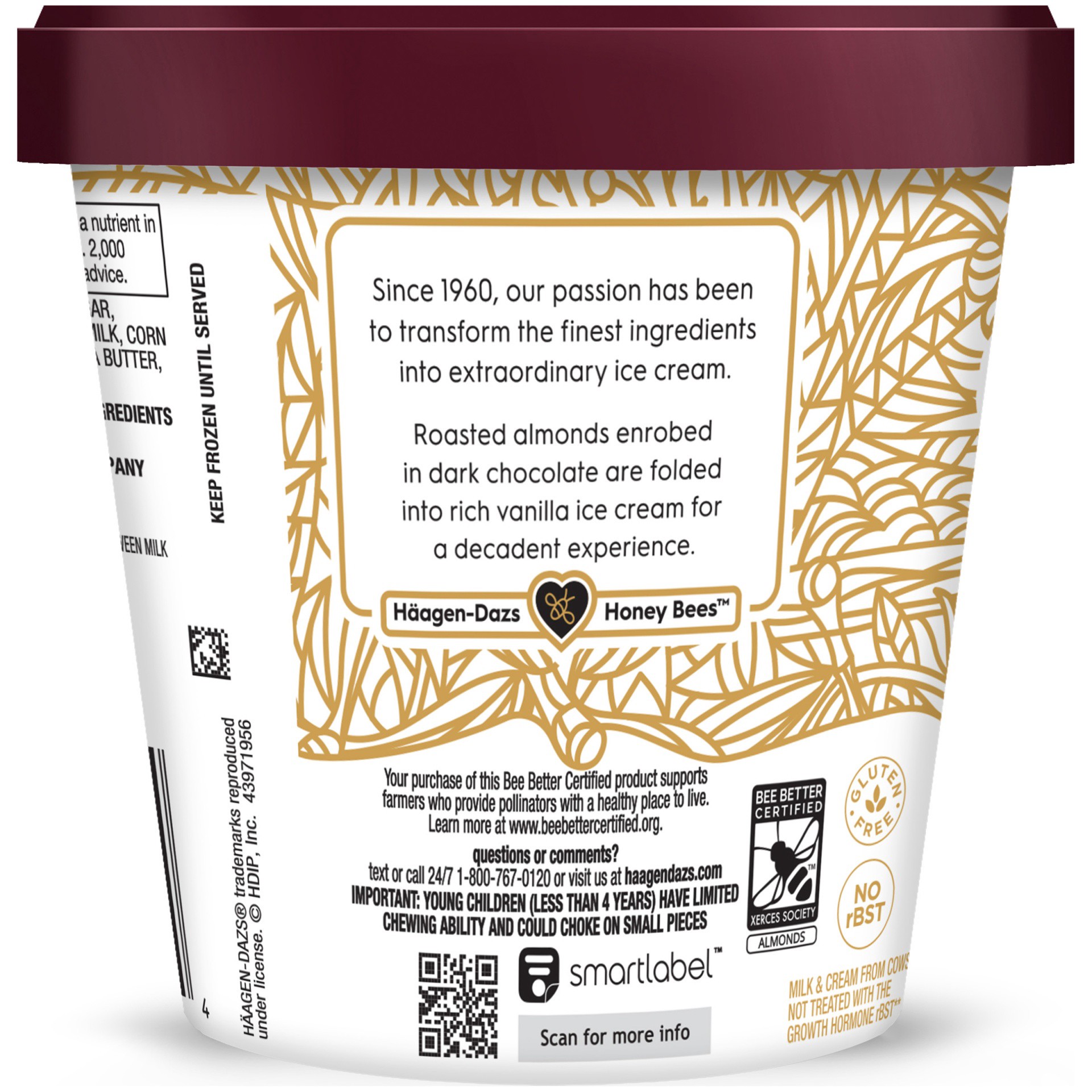 slide 5 of 6, Häagen-Dazs Vanilla Swiss Almond Ice Cream, 14 oz