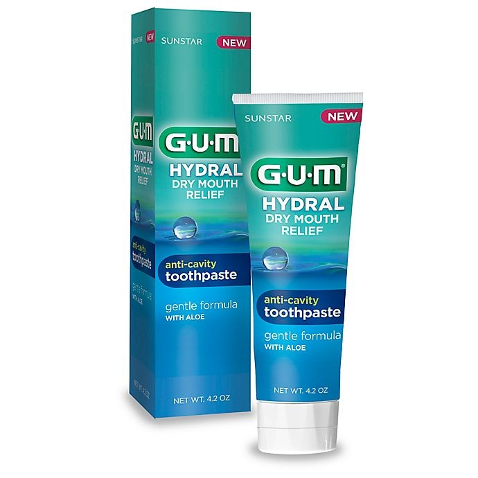 slide 1 of 1, G-U-M Toothpaste Hydral Dry Mouth Relief Anti-Cavity, 4.2 oz