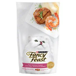 Purina Fancy Feast Dry Cat Food Filet Mignon Flavor With Seafood and Shrimp