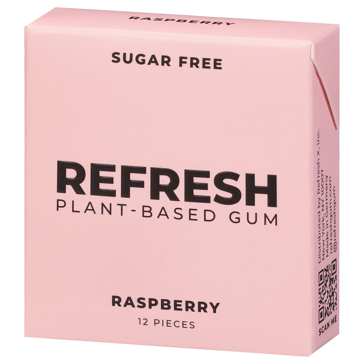 slide 9 of 9, Refresh Sugar Free Plant-Based Raspberry Gum - 12 ct, 12 ct