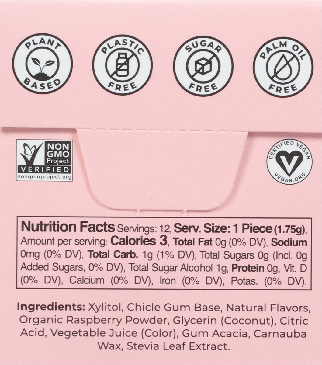 slide 8 of 9, Refresh Sugar Free Plant-Based Raspberry Gum - 12 ct, 12 ct
