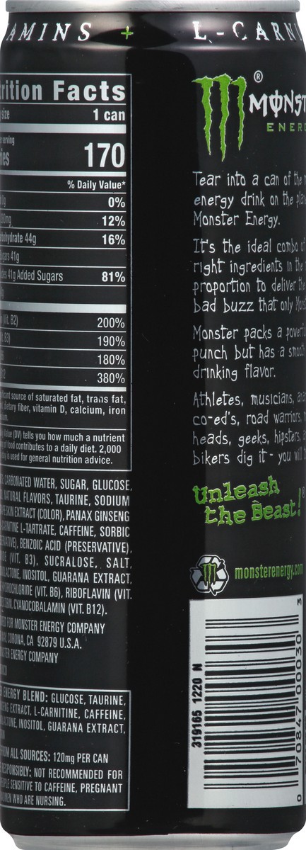 slide 3 of 10, Monster Energy Energy Drink - 12 fl oz, 12 fl oz