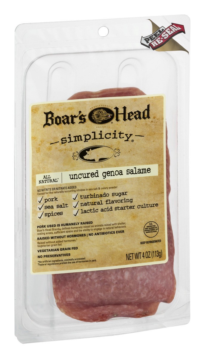 slide 7 of 9, Boar's Head All Natural Uncured Genoa Salame, 4 oz