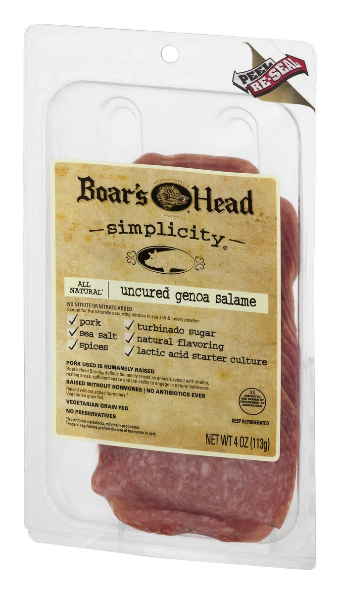 slide 4 of 9, Boar's Head All Natural Uncured Genoa Salame, 4 oz