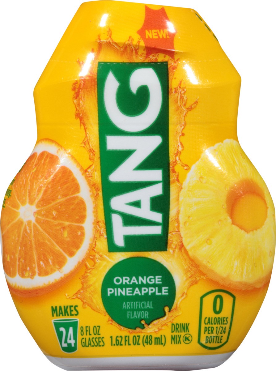 slide 3 of 8, Tang Orange Pineapple Artificially Flavored Liquid Soft Drink Mix, 1.62 fl oz Bottle, 1.62 fl oz