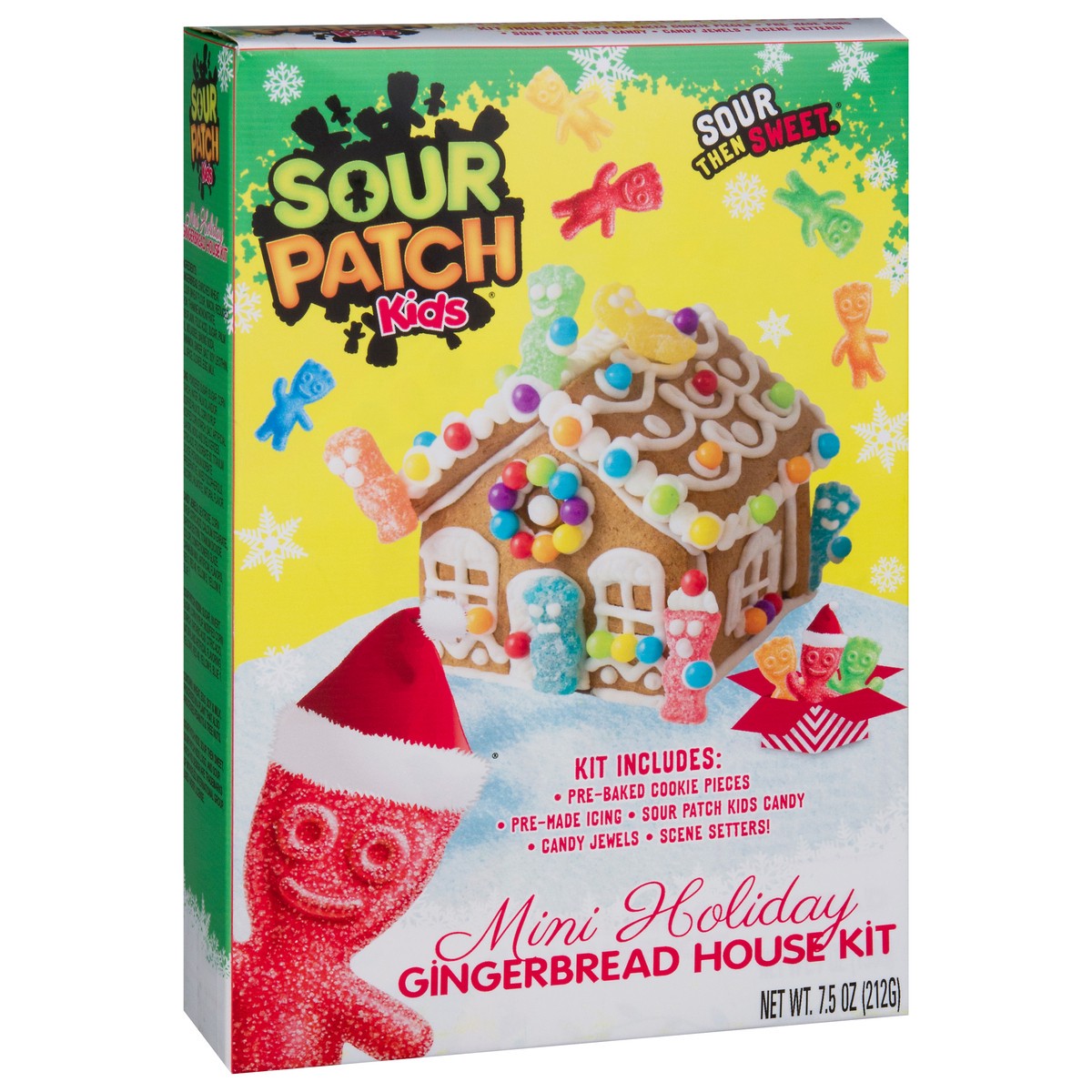 slide 3 of 13, Sour Patch Kids Mini Holiday Gingerbread House Kit 1 ea, 1 ct