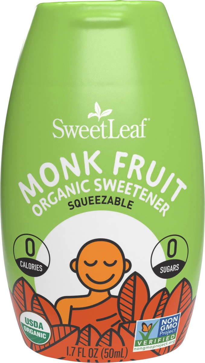 slide 6 of 8, SweetLeaf Monk Fruit Sweetener, Organic, Squeezable, 1.7 fl oz