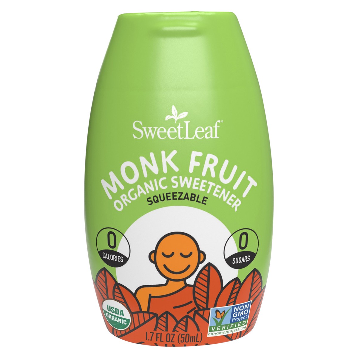 slide 1 of 8, SweetLeaf Monk Fruit Sweetener, Organic, Squeezable, 1.7 fl oz