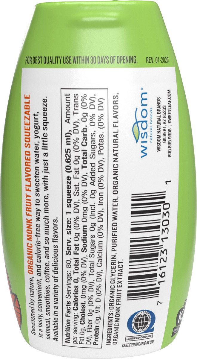 slide 8 of 10, SweetLeaf Organic Monk Fruit Sweetener 1.7 fl oz, 1.7 fl oz