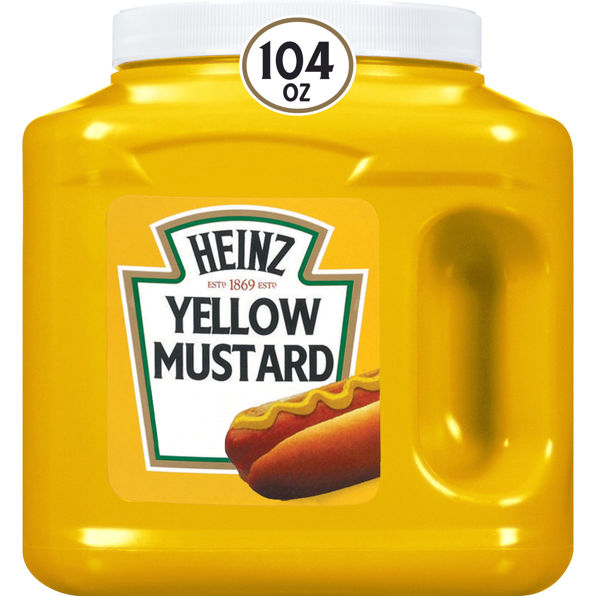 slide 1 of 3, Heinz Yellow Mustard, 104 oz Jug, 104 oz