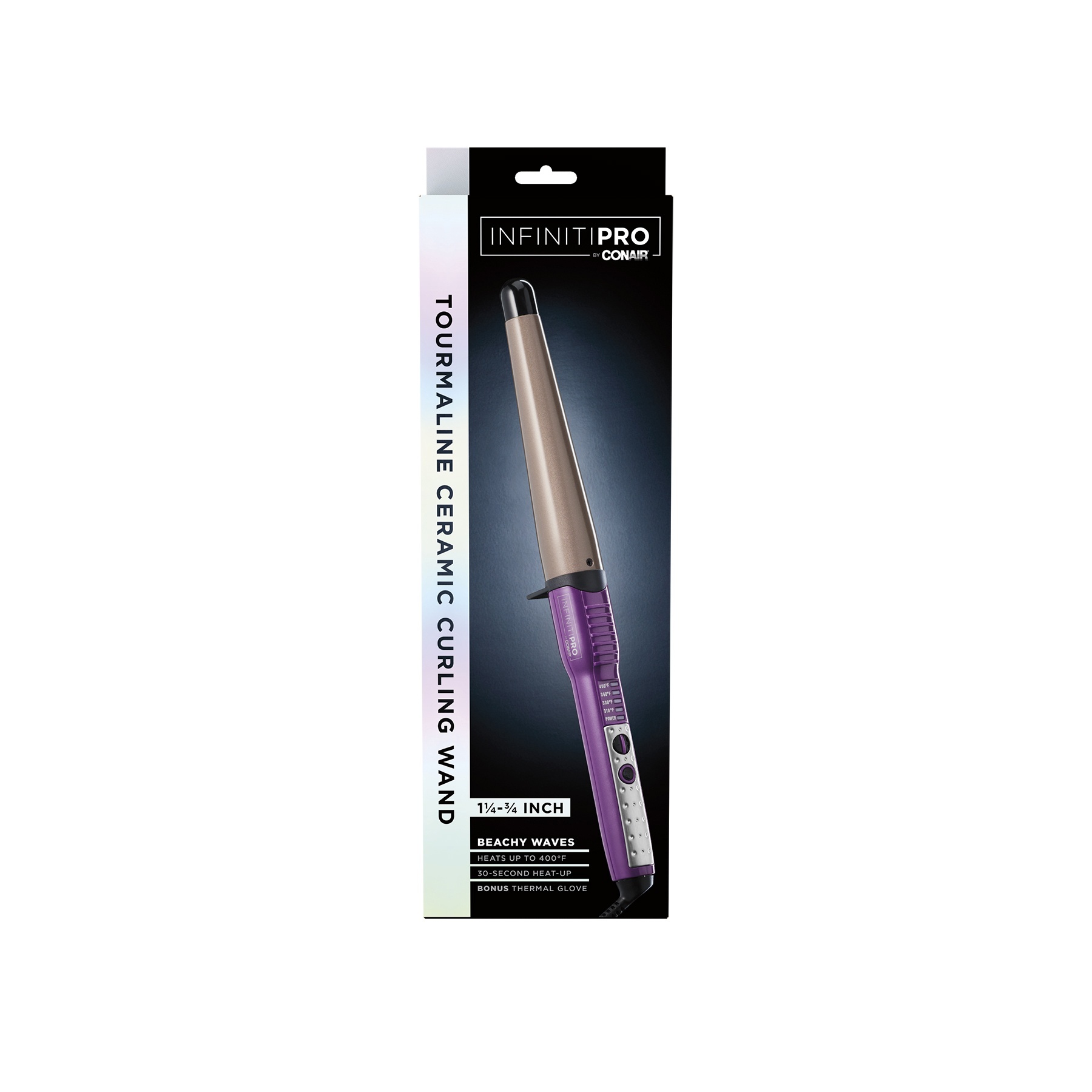 slide 1 of 1, Conair Tourmaline Ceramic Curling Iron, Beachy Waves, 1 ct