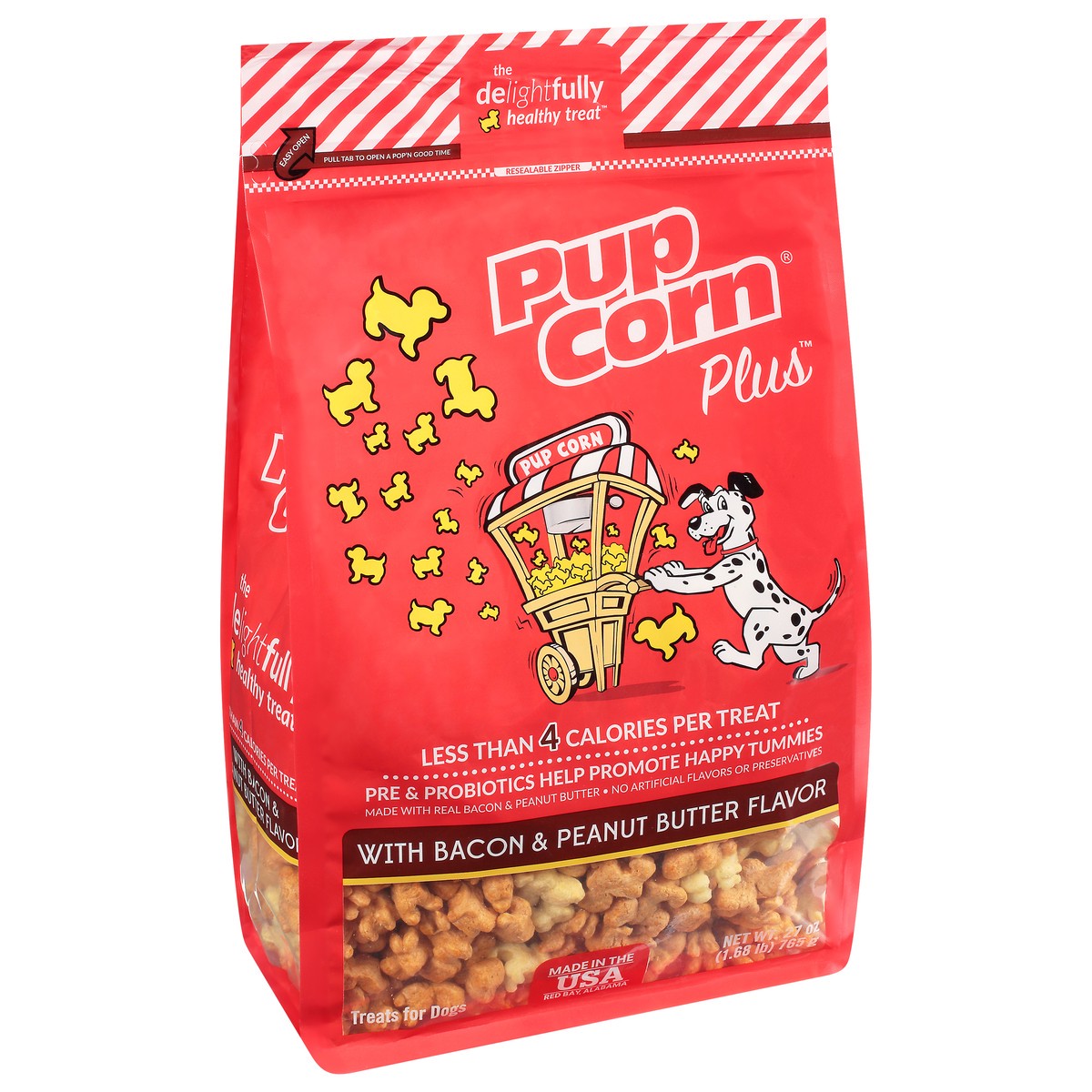 slide 6 of 12, PupCorn Plus Bacon & Peanut Butter Flavor Treats for Dogs 27 oz, 27 oz