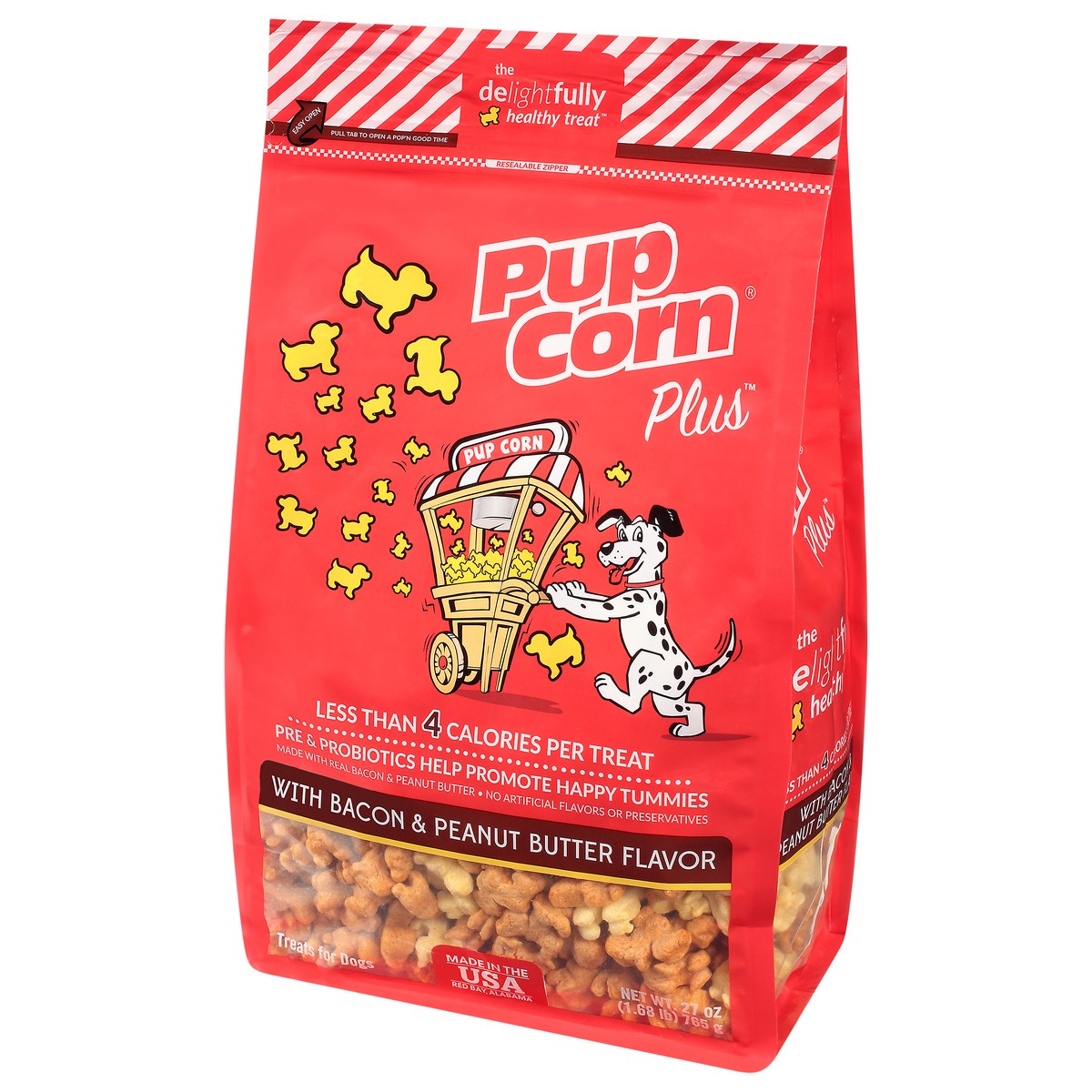 slide 8 of 12, PupCorn Plus Bacon & Peanut Butter Flavor Treats for Dogs 27 oz, 27 oz