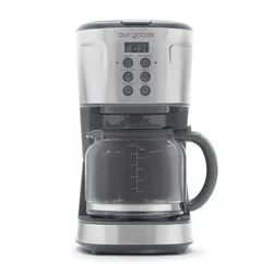 Our Goods Pebble Gray 12 Cup Programmable Coffee Maker 1 Each