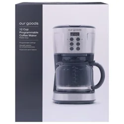 Our Goods Pebble Gray 12 Cup Programmable Coffee Maker 1 Each