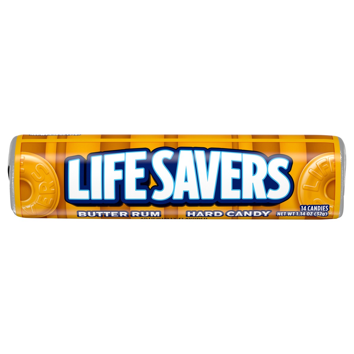 slide 1 of 7, LIFE SAVERS Butter Rum Hard Candy, 1.14 oz Roll, 1.14 oz