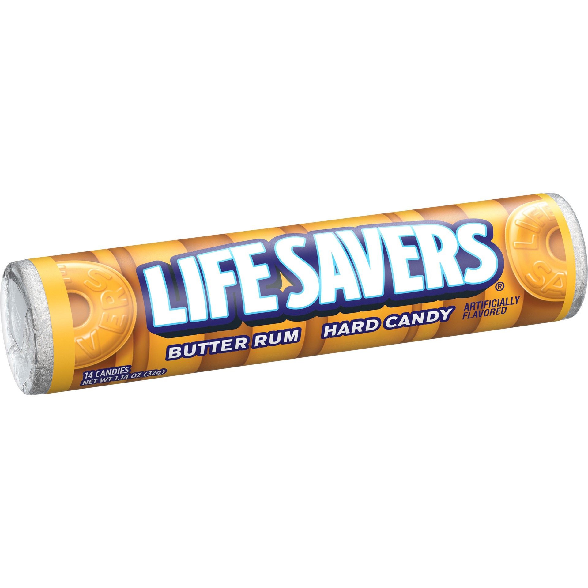 slide 1 of 7, LIFE SAVERS Butter Rum Hard Candy, 1.14 oz Roll, 1.14 oz