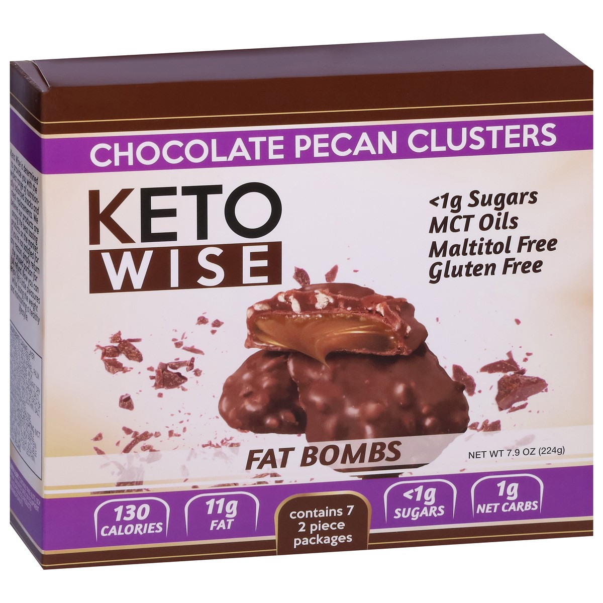 slide 7 of 9, Keto Wise Pecan Cluster Fat Bombs, 7 ct