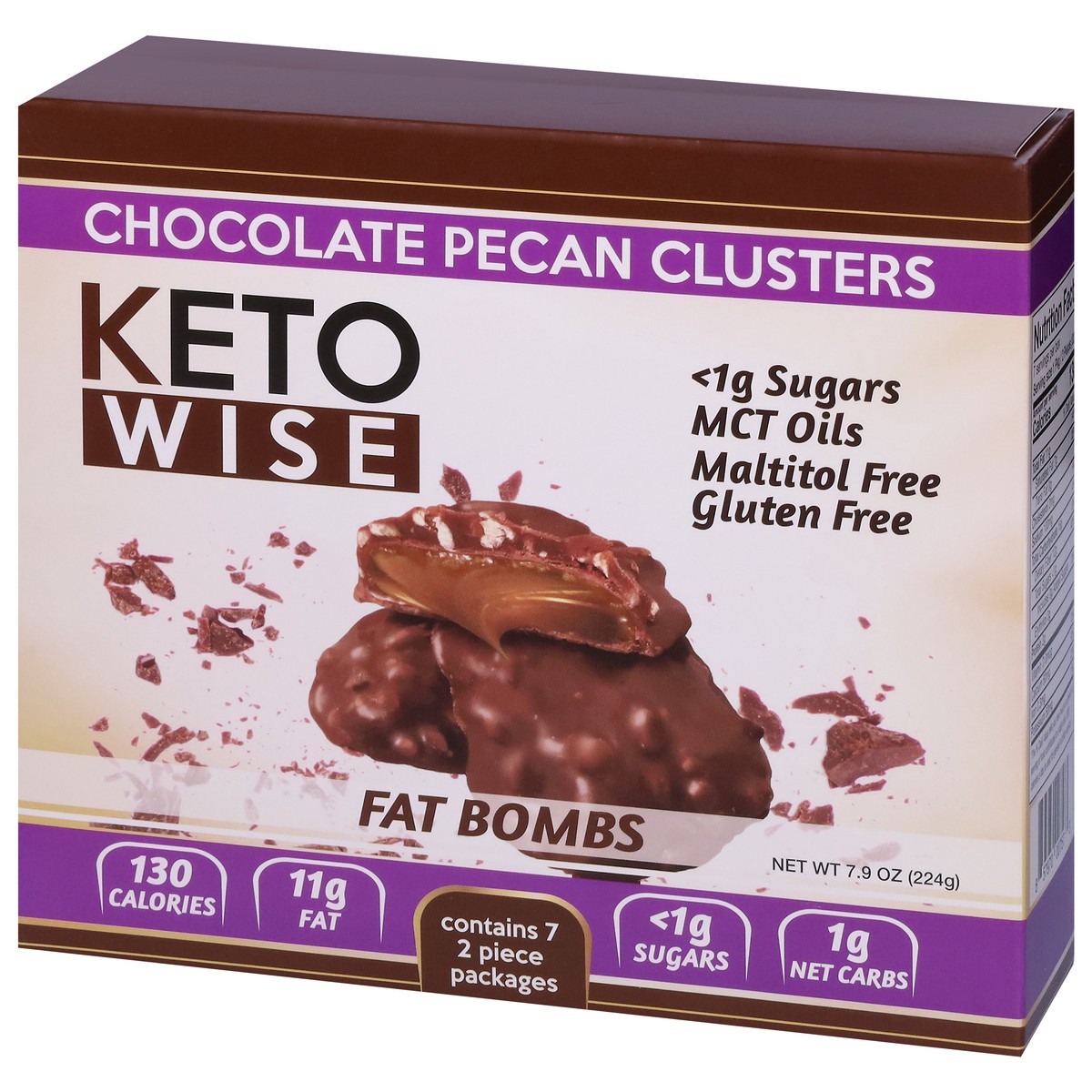 slide 8 of 9, Keto Wise Pecan Cluster Fat Bombs, 7 ct