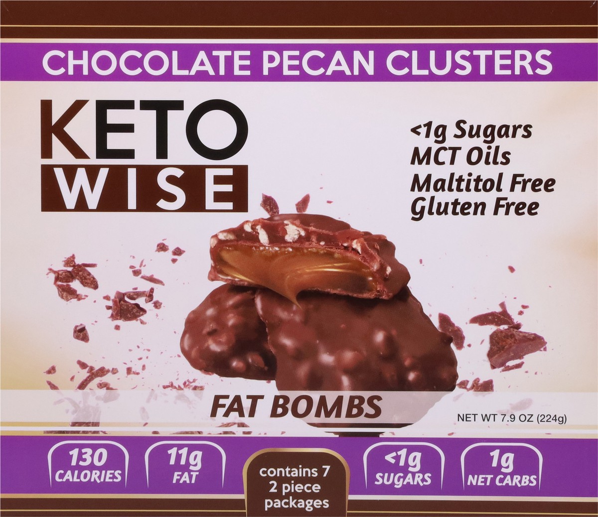 slide 5 of 9, Keto Wise Pecan Cluster Fat Bombs, 7 ct