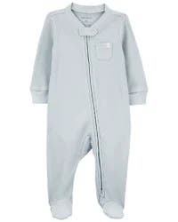 Carter's Baby 1-Piece Thermal Textured Footie Pajamas Blue 6M