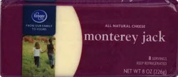 Kroger Monterey Jack Cheese Bar