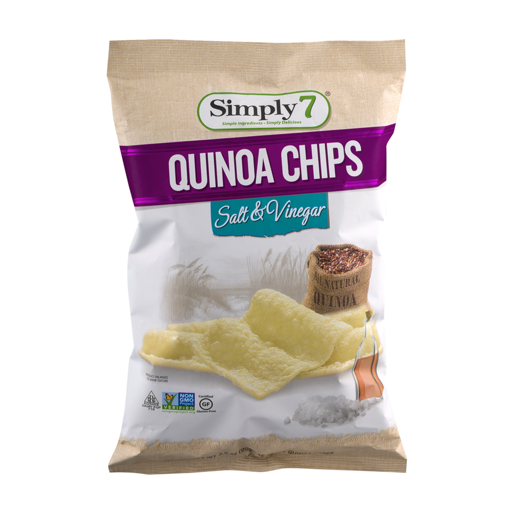 slide 1 of 1, Simply7 Salt And Vinegar Flavored Quinoa Chips, 3.5 oz