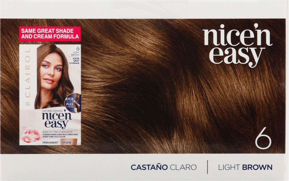 slide 5 of 12, Nice’n Easy Clairol Nice 'N Easy 6 Light Brown, 1 ct