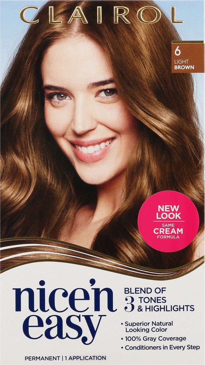 slide 10 of 12, Nice’n Easy Clairol Nice 'N Easy 6 Light Brown, 1 ct