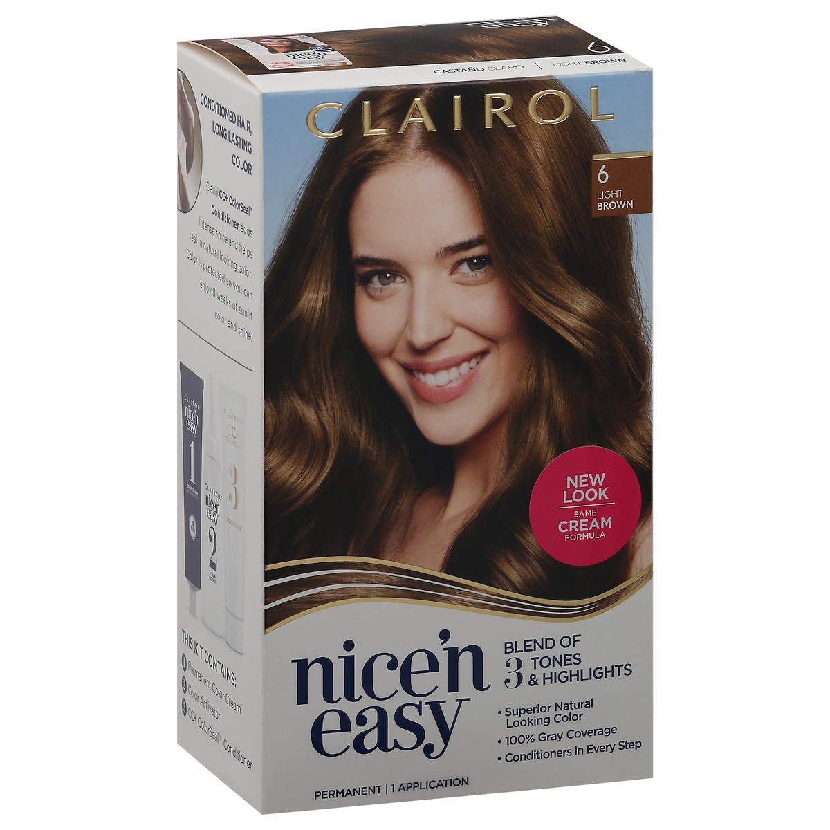 slide 6 of 12, Nice’n Easy Clairol Nice 'N Easy 6 Light Brown, 1 ct