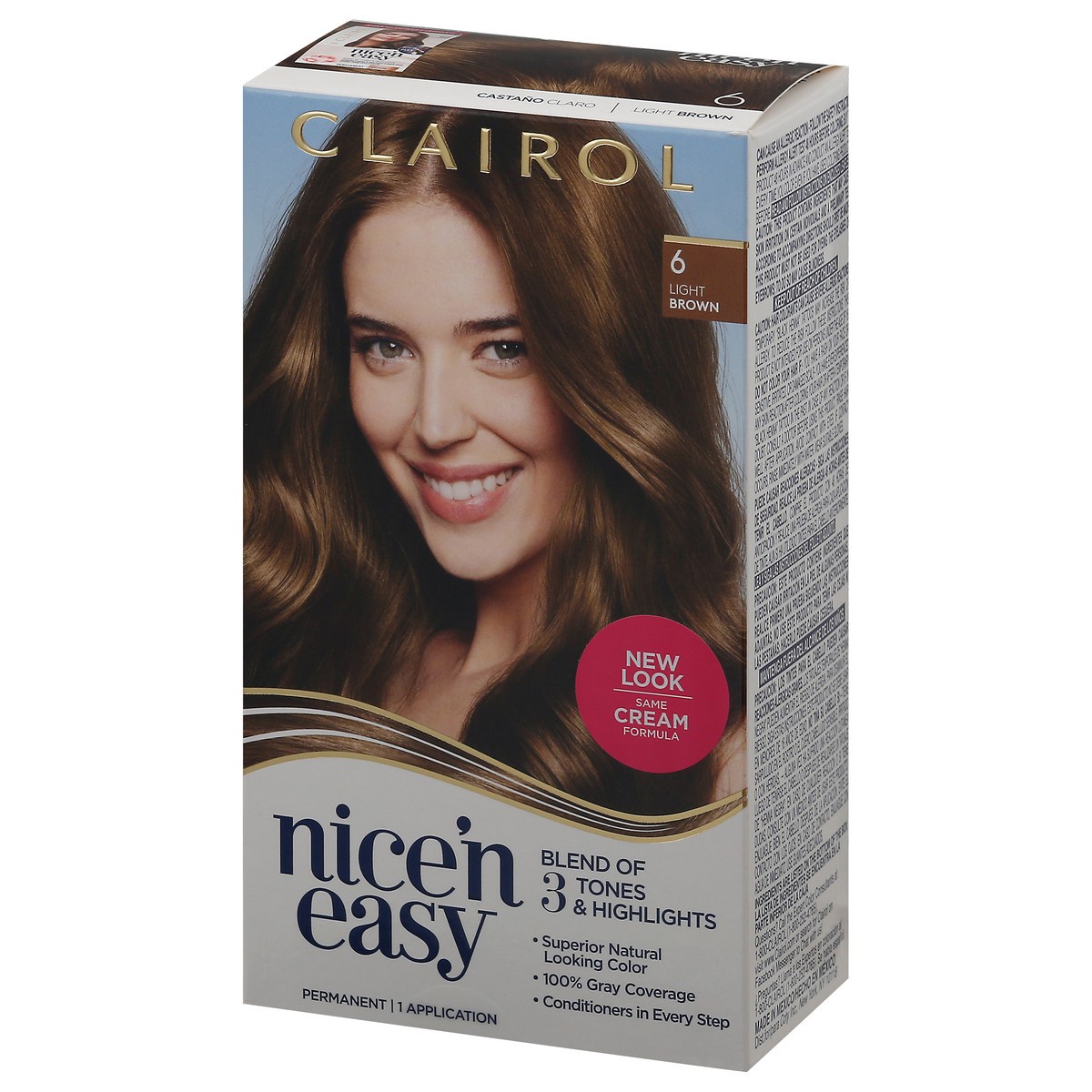 slide 2 of 12, Nice’n Easy Clairol Nice 'N Easy 6 Light Brown, 1 ct