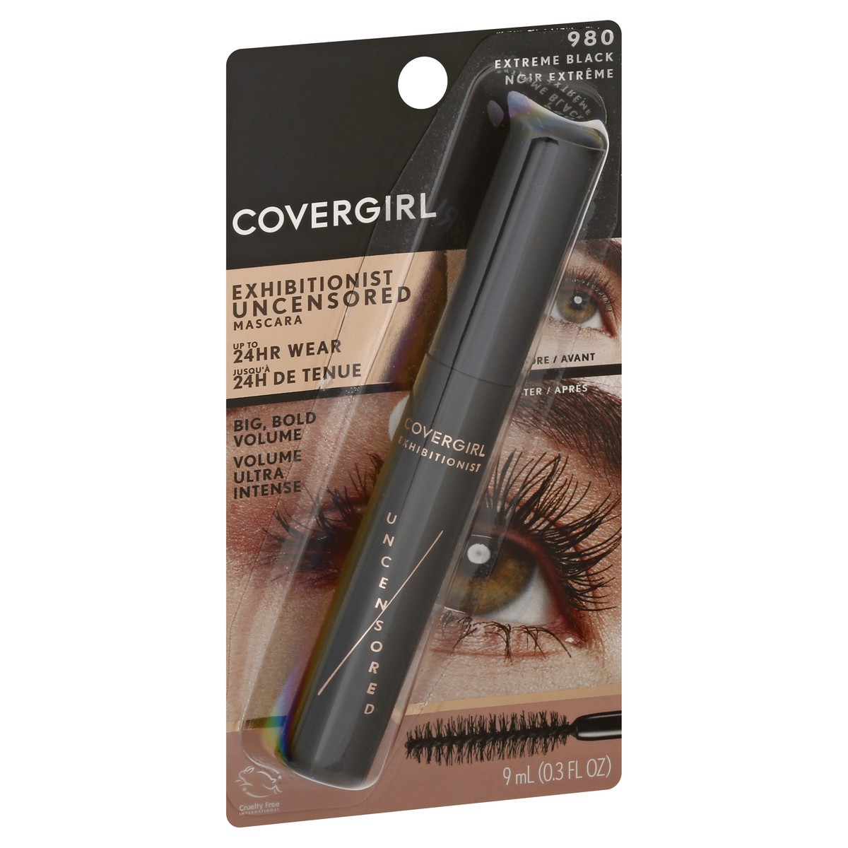 slide 6 of 9, Covergirl Exhibitionist Extreme Black 980 Uncensored Mascara 9 ml, 9 ml