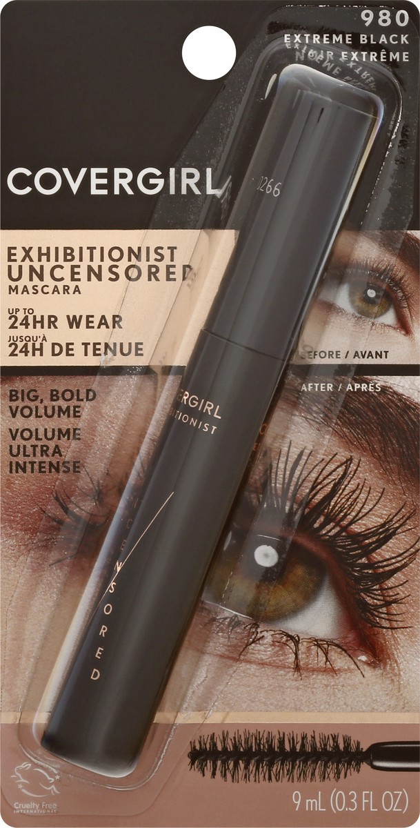slide 9 of 9, Covergirl Exhibitionist Extreme Black 980 Uncensored Mascara 9 ml, 9 ml