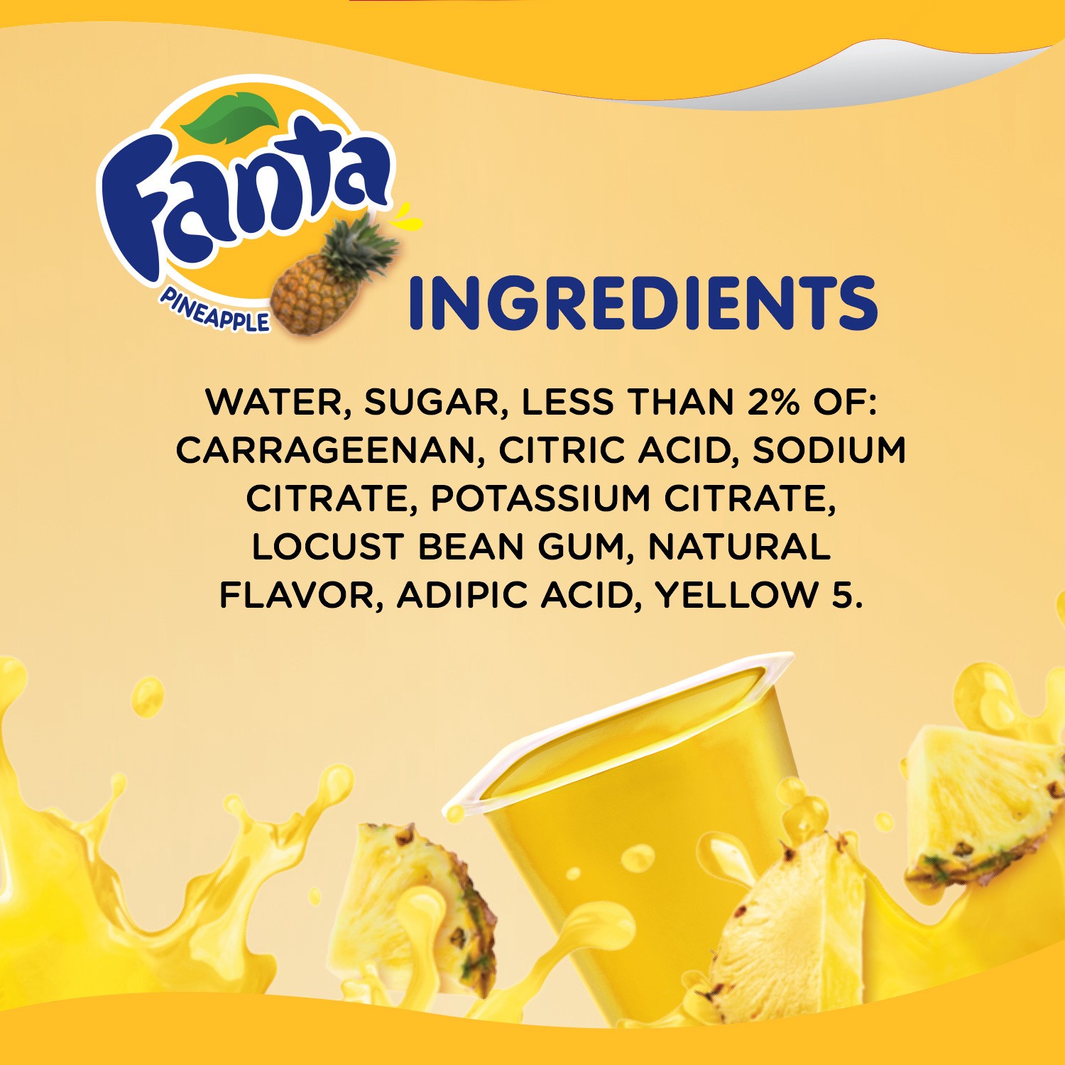 slide 3 of 5, Snack Pack Fanta Pineapple Juicy Gels 6 ea, 6 ct