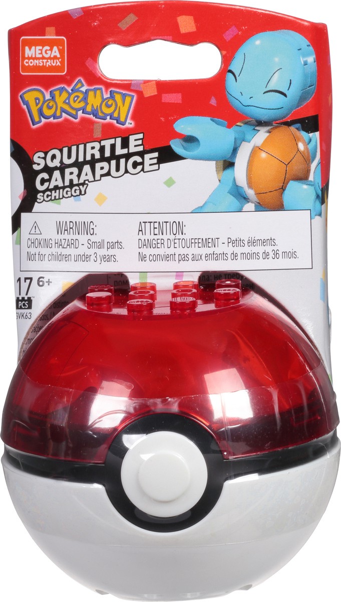 slide 6 of 9, Mega Construx Mega Pokeball Squirtle, 1 ea