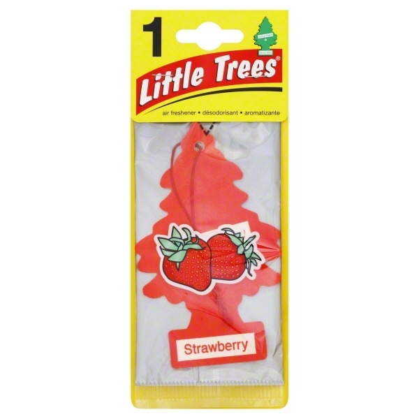 slide 1 of 4, Little Trees Air Freshener, Strawberry, 1 ct