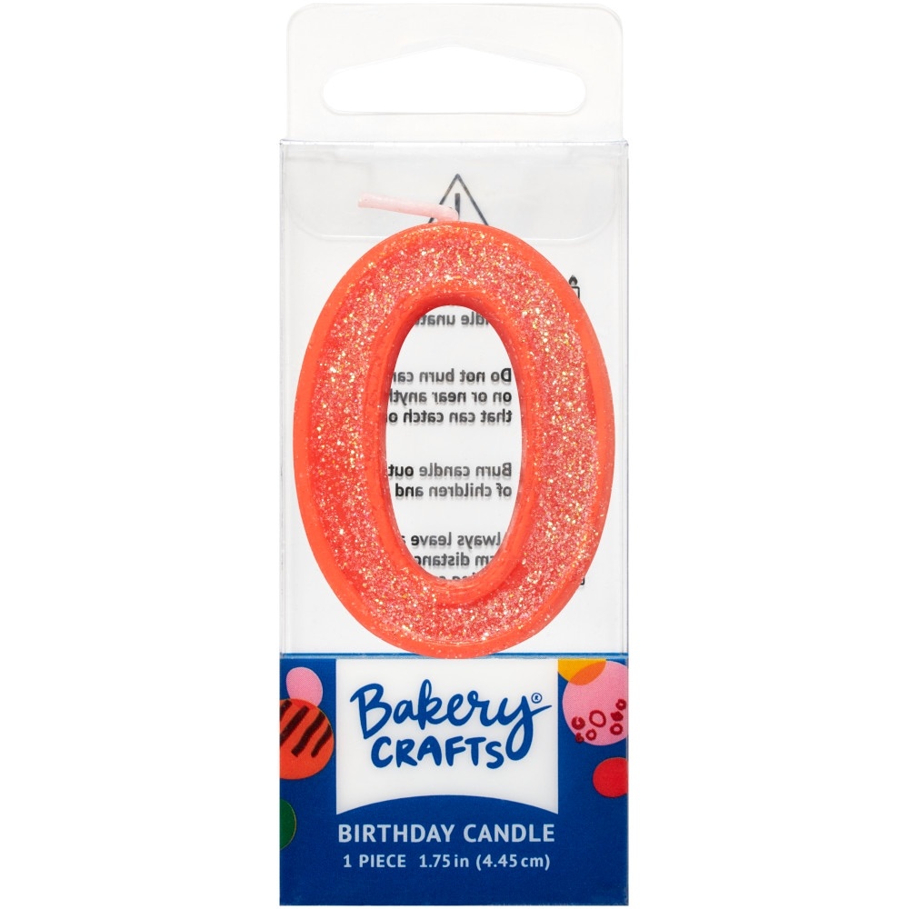 slide 1 of 1, Decopac Zero Birthday Candle Cake Decoration - Pink, 1 ct