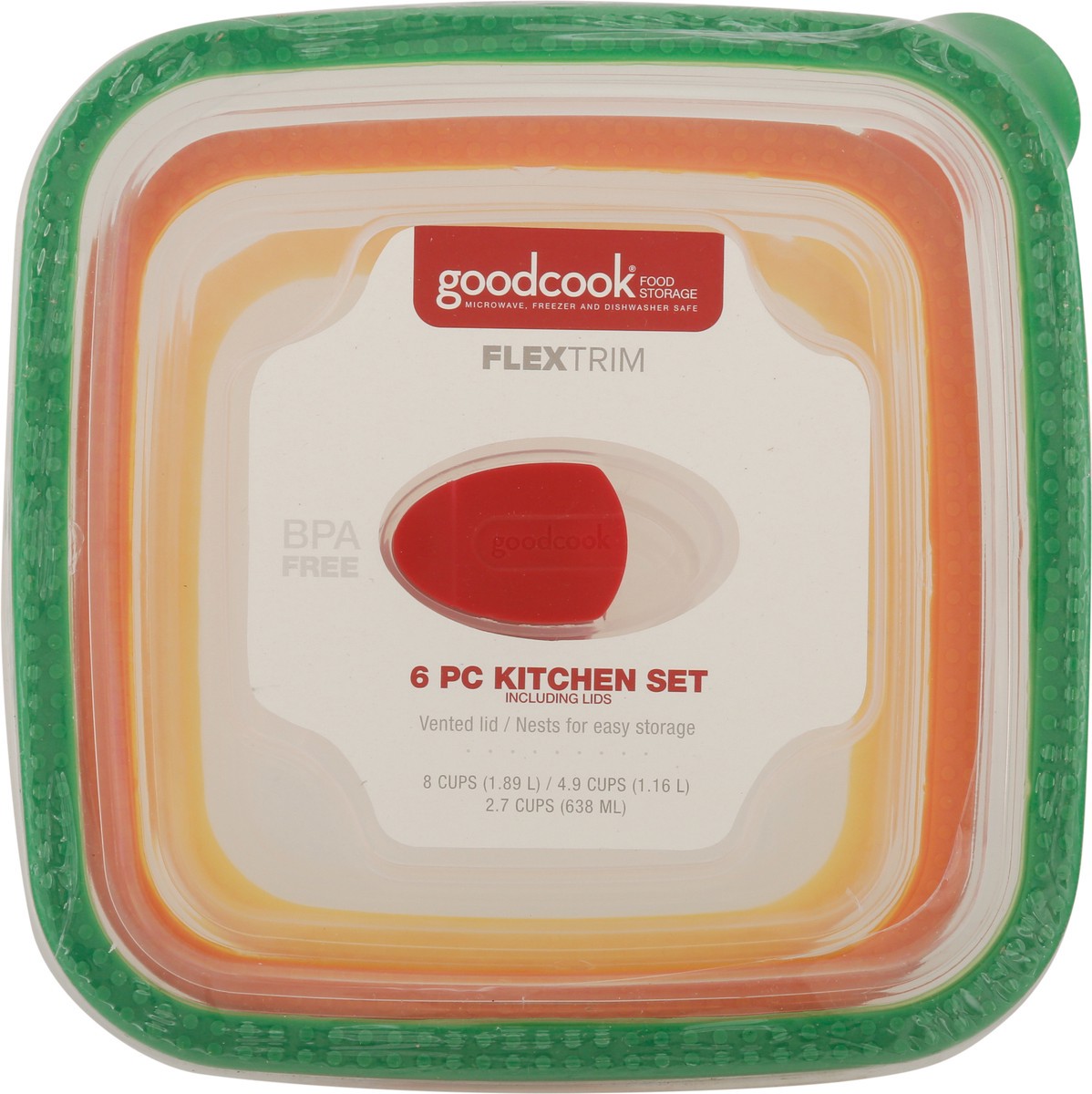 slide 2 of 11, Good cook Square Food Storage Container Set, 1 ct