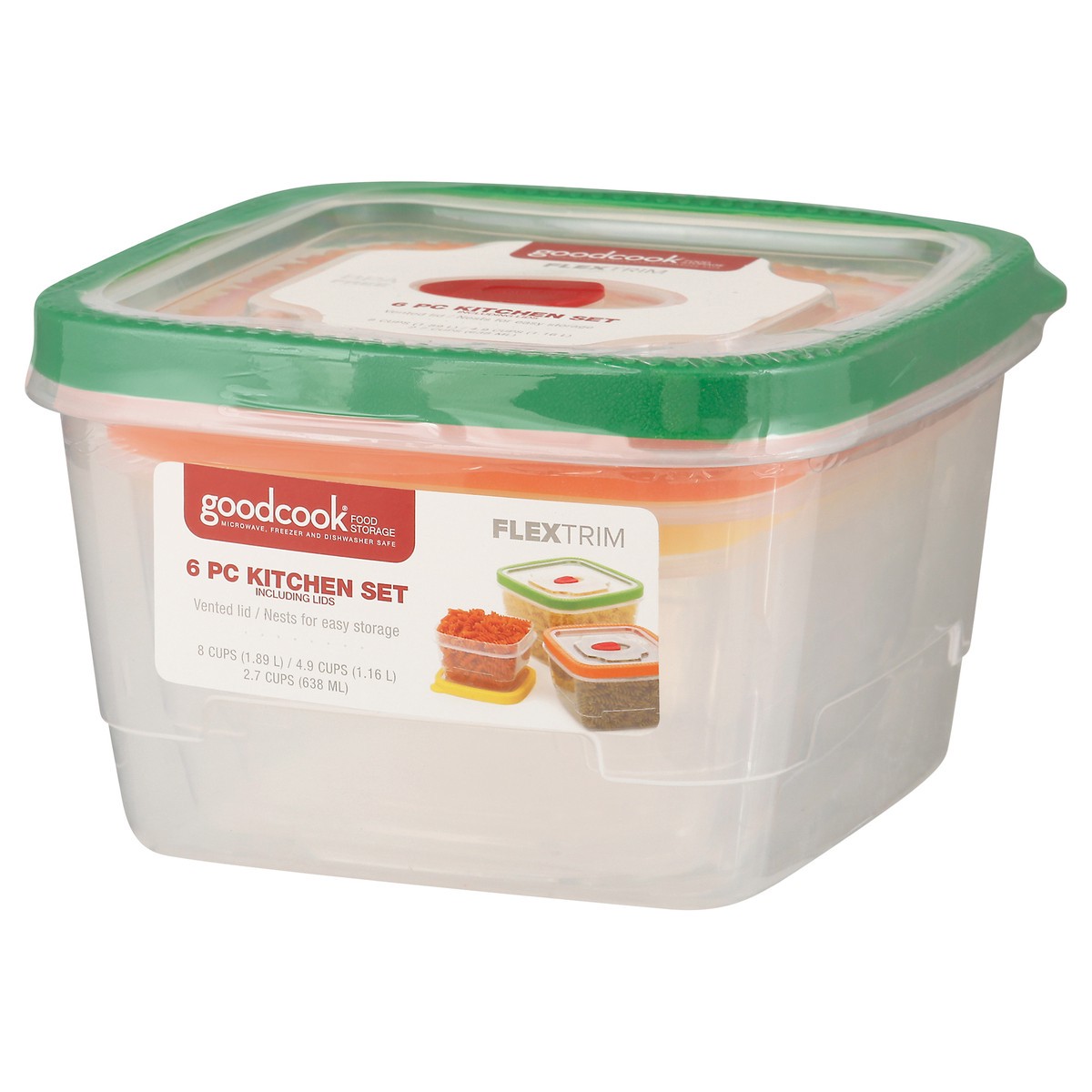 slide 11 of 11, Good cook Square Food Storage Container Set, 1 ct