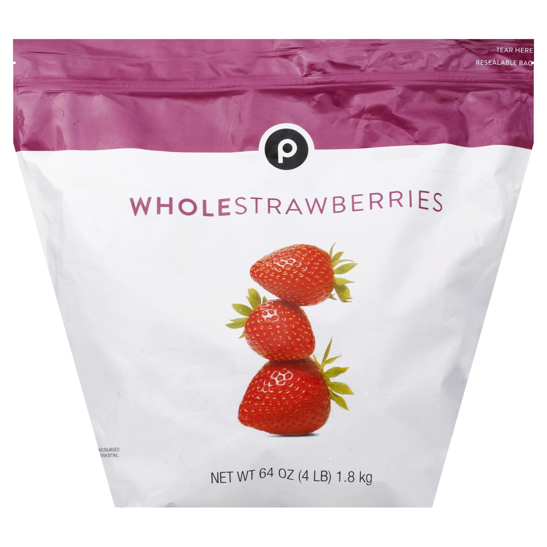 slide 1 of 1, Publix Whole Strawberries, 64 oz