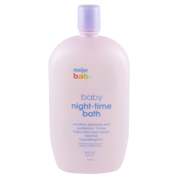 slide 1 of 2, Meijer Baby Night-Time Bath, 28 oz