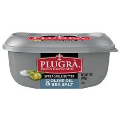 Plugrá Extra Creamy Butter Spread with Olive Oil and Sea Salt, 7 oz Tub