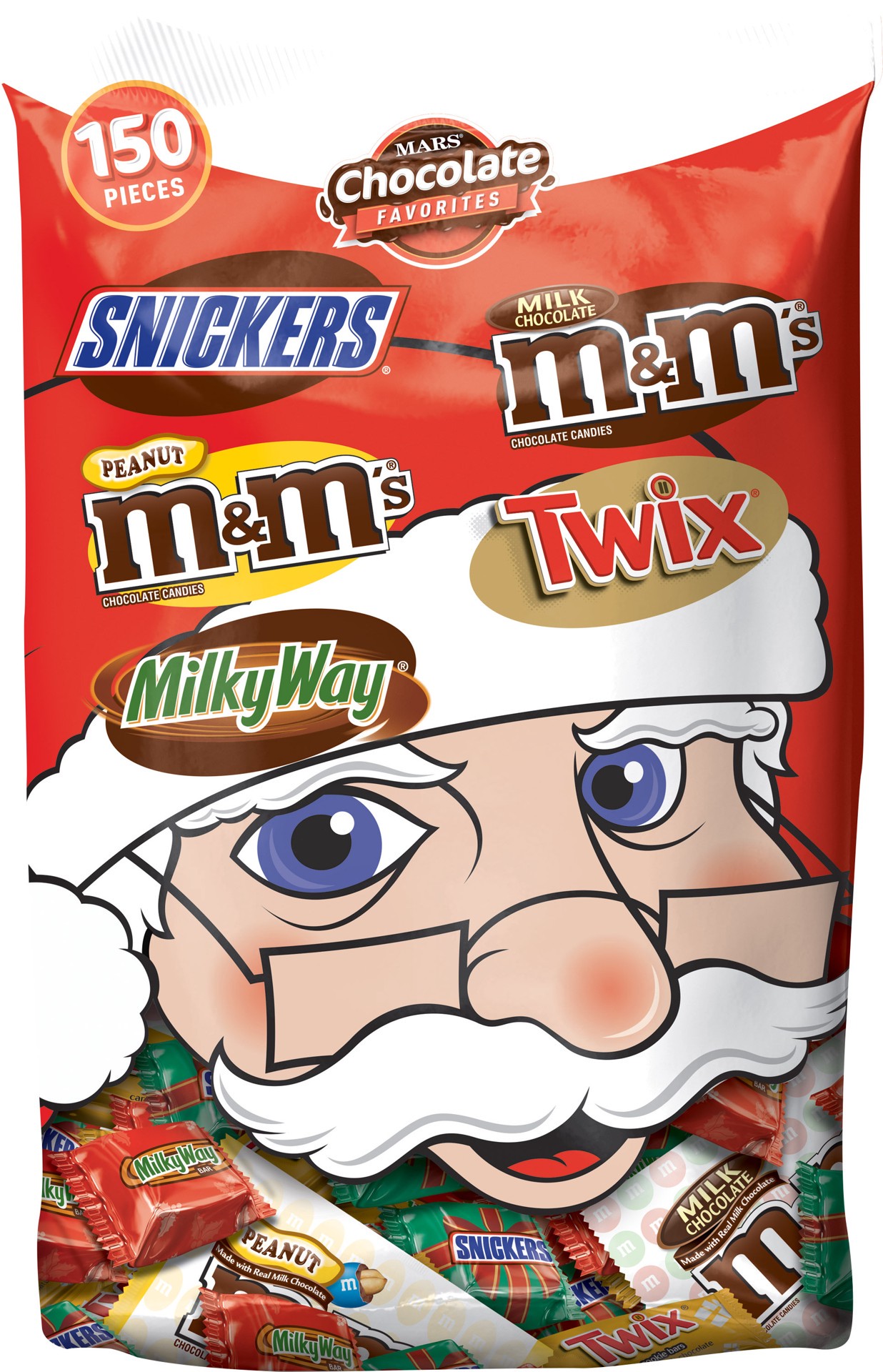 slide 1 of 3, Mixed MARS Chocolate Christmas Candy Fun Size Variety Mix 55.2-Ounce Bag 150 Pieces, 55.20 oz