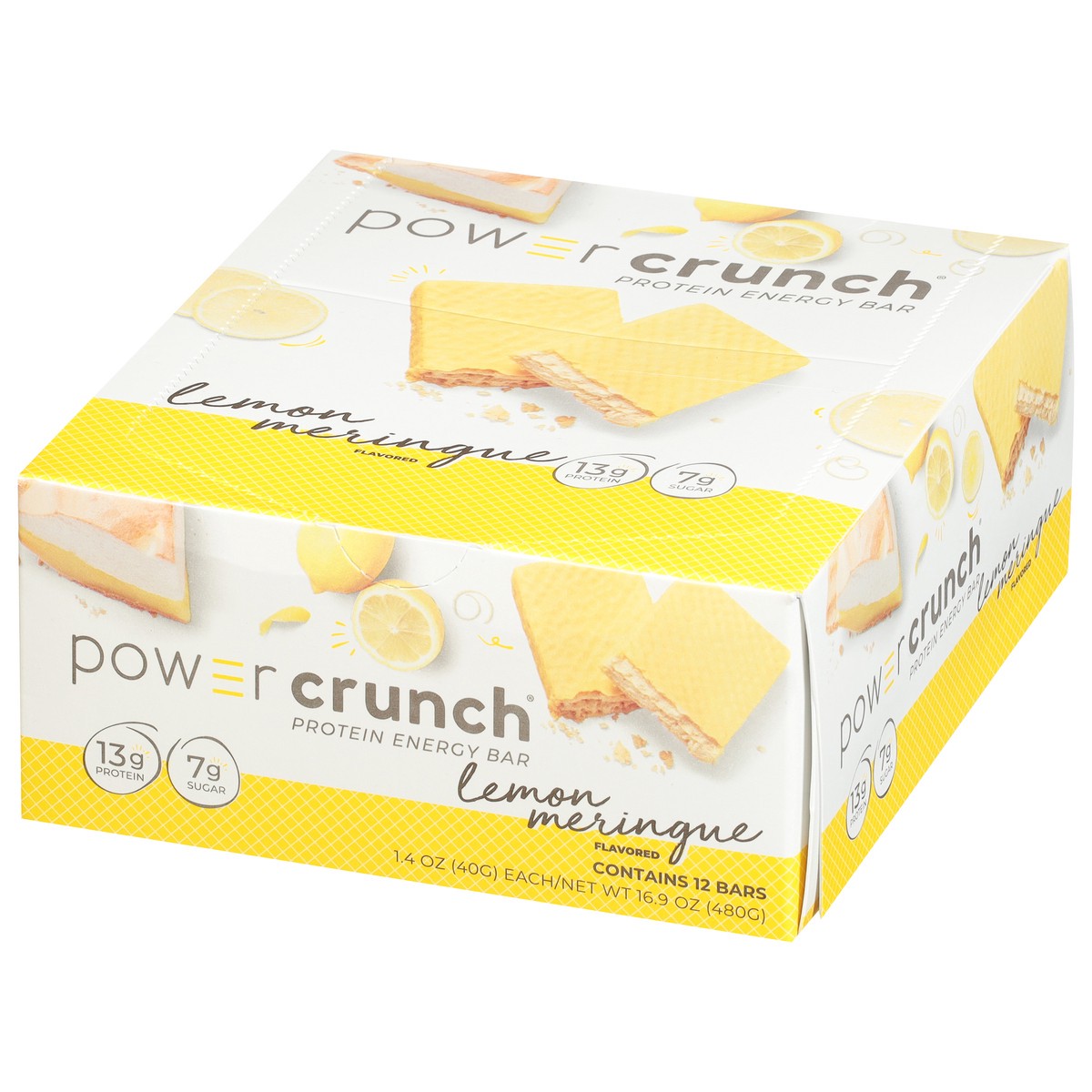 slide 2 of 12, Power Crunch Lemon Meringue Flavored Protein Energy Bar 12 - 1.4 oz Bars, 12 ct